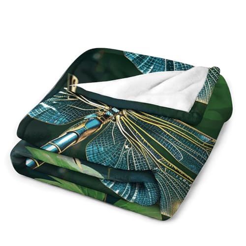 Couverture flanelle libellule verte un cocon de douceur pour votre lit