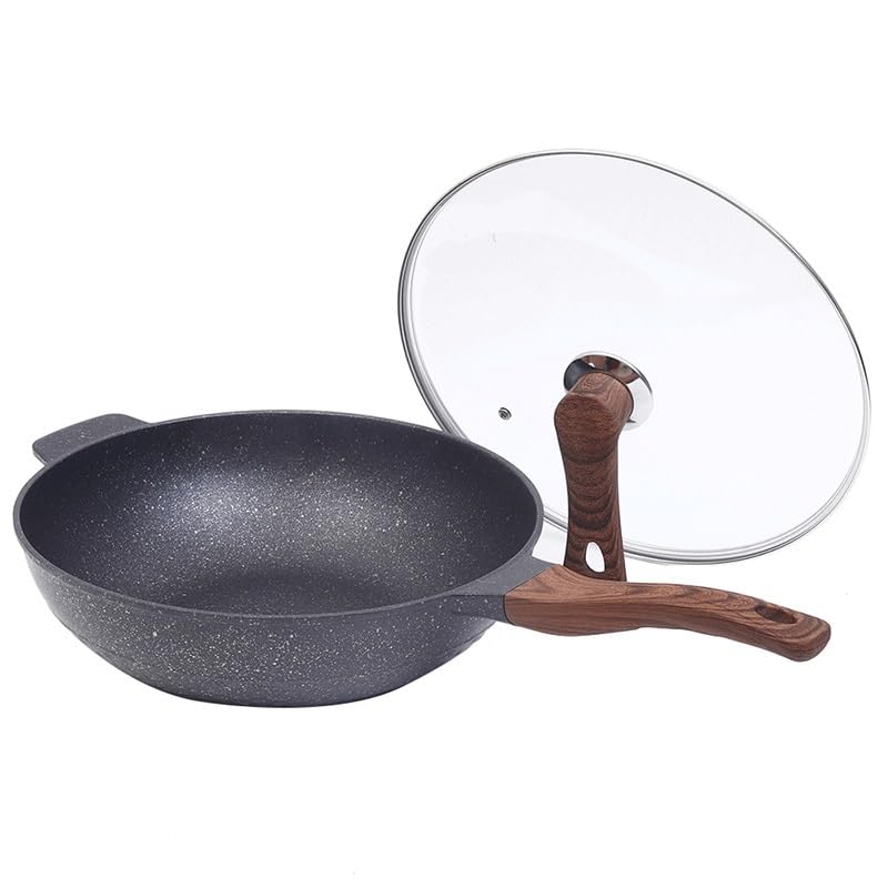 Wok para casa con base plana antiadherente 32 cm miniatura 2