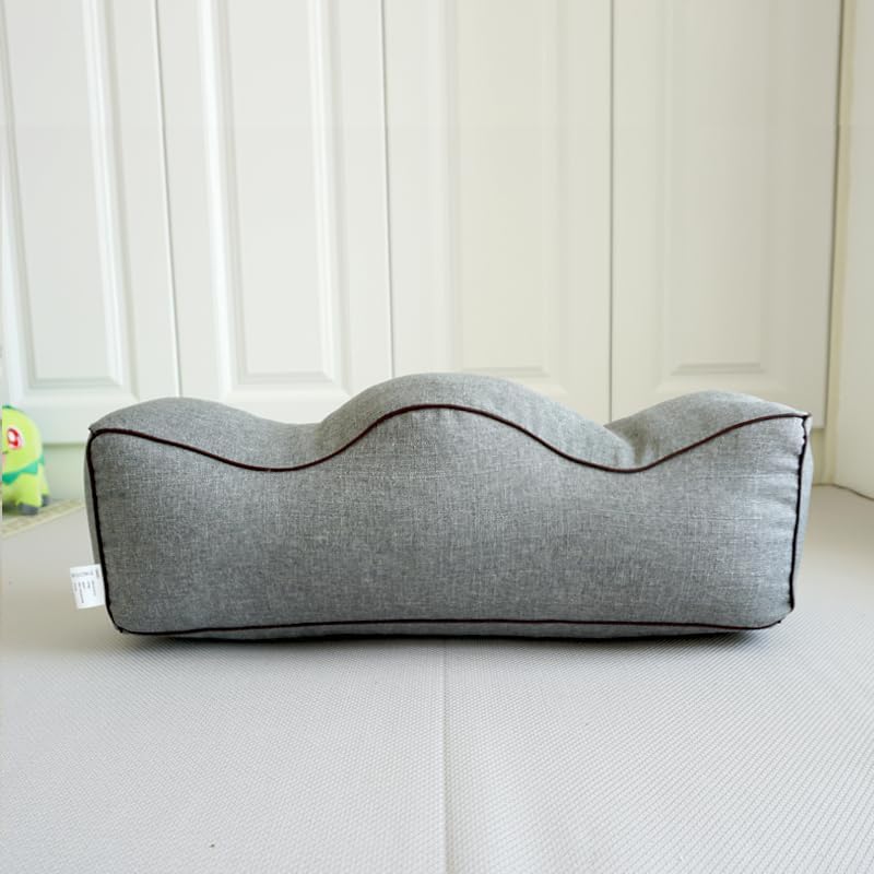 Ergonomic Leg Pillow with Wave Design – Adjustable Lumbar & Foot Support Cushion for Pregnancy, Back Pain Relief, and Sofa/Bed Use – Removable Cover, Breathable Bamboo Linen Fabric