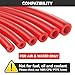 HNYYZL 6PCS Red Silicone Vacuum Hose Kit - 1/8