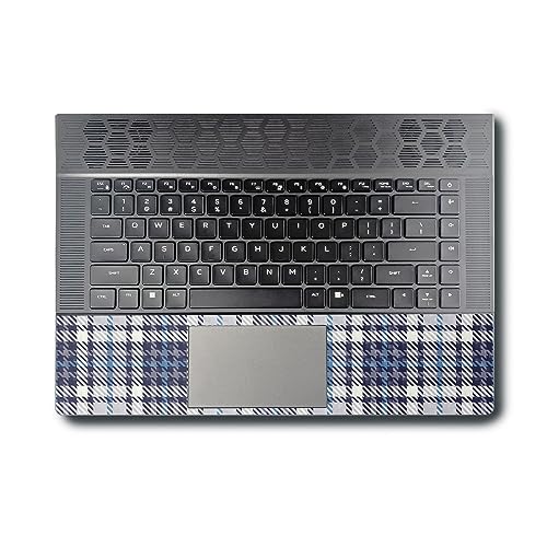 Image of MightySkins Carbon Fiber Skin Compatible with Alienware X16 R1 (2023) Full Wrap Kit - Blue Plaid | Protective, Durable Textured Carbon Fiber Finish | Easy to Apply & Change Styles | Made in The USA