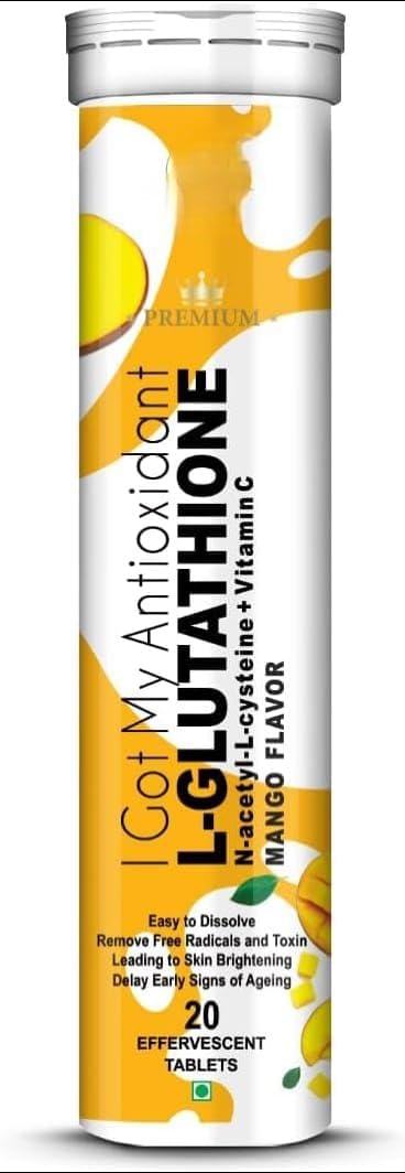 Amazon.com: L-Glutathione 600mg with Mango Flavour | Helping for Glowing  Skin, Antioxidants, Skin Lightening,Pigmentation,