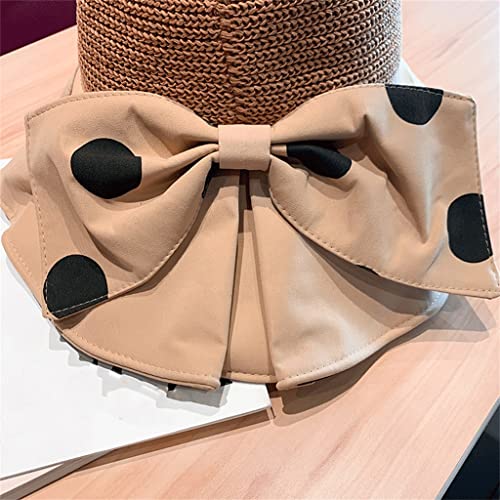 Chapeau de soleil femme polka dot et chapeaux d'été légers grand bord - 3
