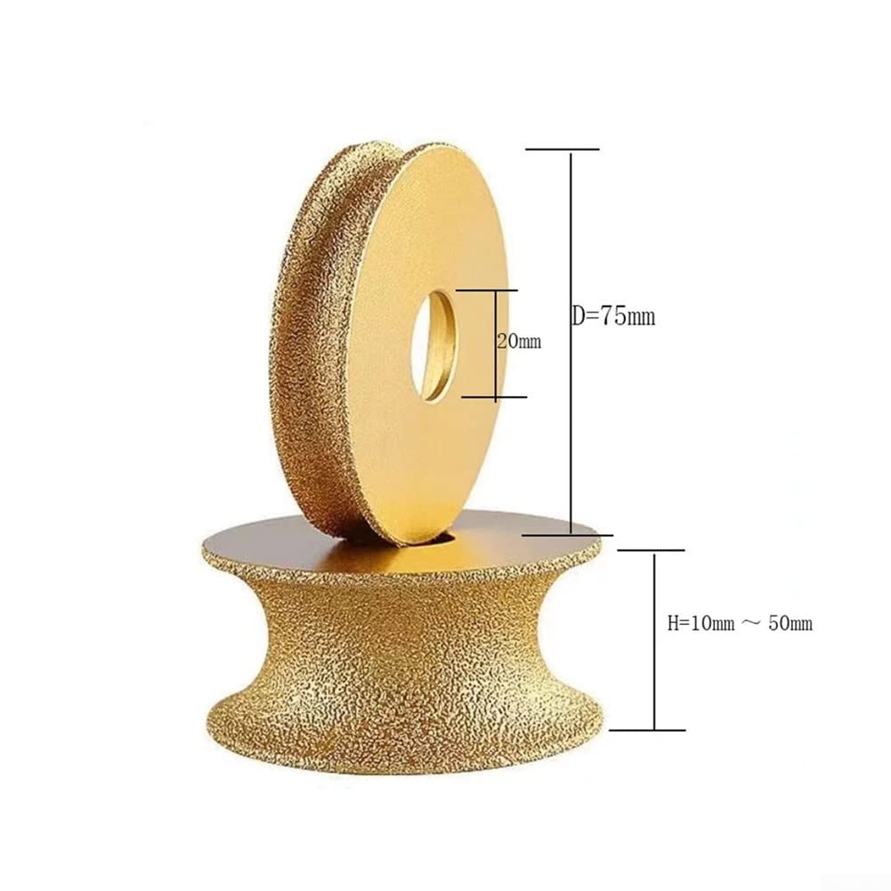 Muelas abrasivas radiales, Disco de diamante 75 mm (3 pulgadas) for amoladora angular, disponible en varios grosores for piedra, mármol, granito y cuarzo(15mm)