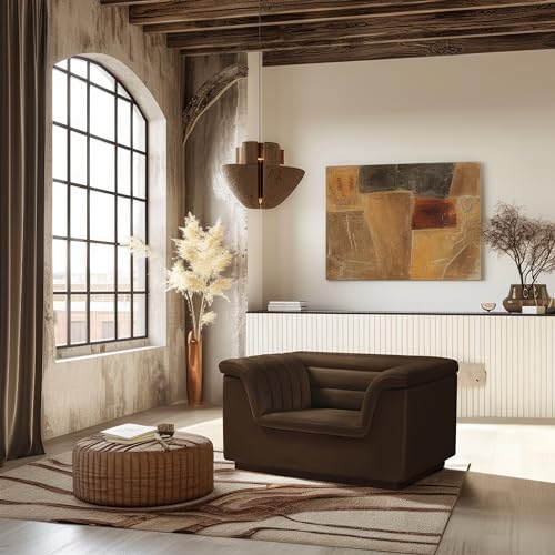 Sillón Velvet Marrón con diseño contemporáneo miniatura 2