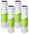 APEC Water Systems 10” Carbon Block Water Filter For Reverse Osmosis System, 10” x 2.5”, 10 Micron (FI-ES-CAB10) (Pack of 4)