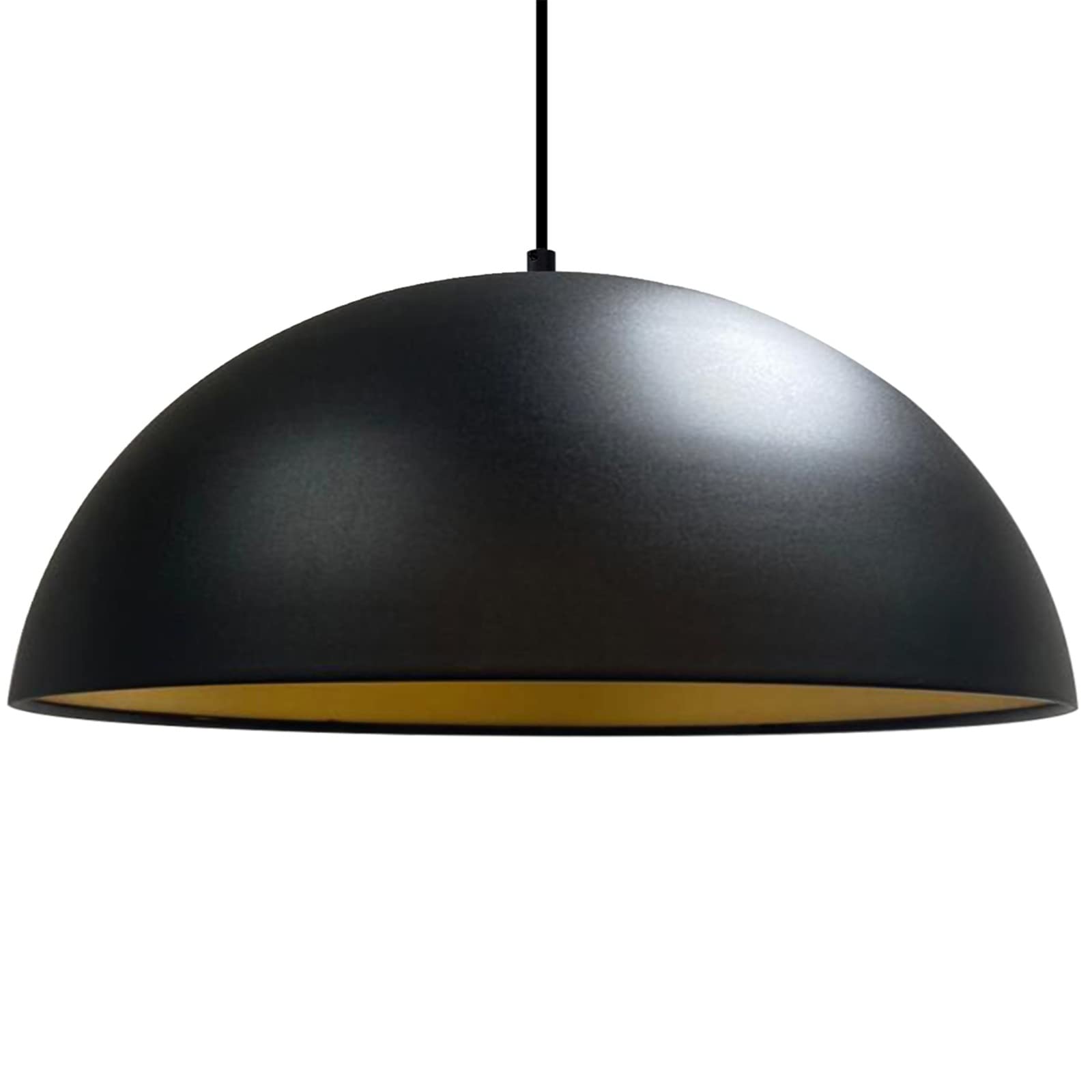 bamyum Lipeo Industrielle Pendelleuchte Schwarz Metall Ø50 cm Lampenschirm Groß Hängelampe Industriel Lampe Vintage Hängeleuchte, Retro Pendelleuchte Esstisch, Pendellampe, Esszimmerlampe, Küchenlampe