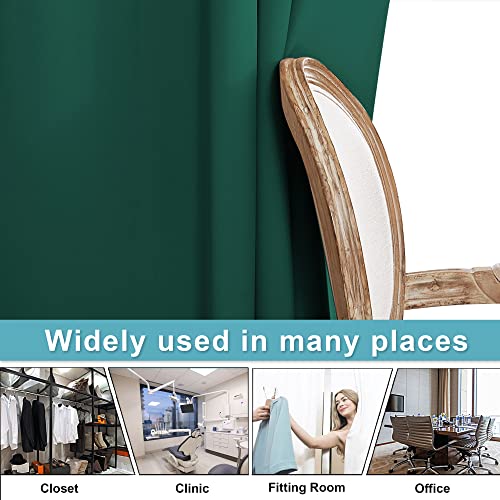 Image of RYB HOME Partition Room Dividers - Light Block Thermal Insulated Seperating Curtains Soundproof for Spare Bedroom Loft Home Office Living Room Bay Window, 1 Panel, Hunter Green, 100 Wide x 84 Long
