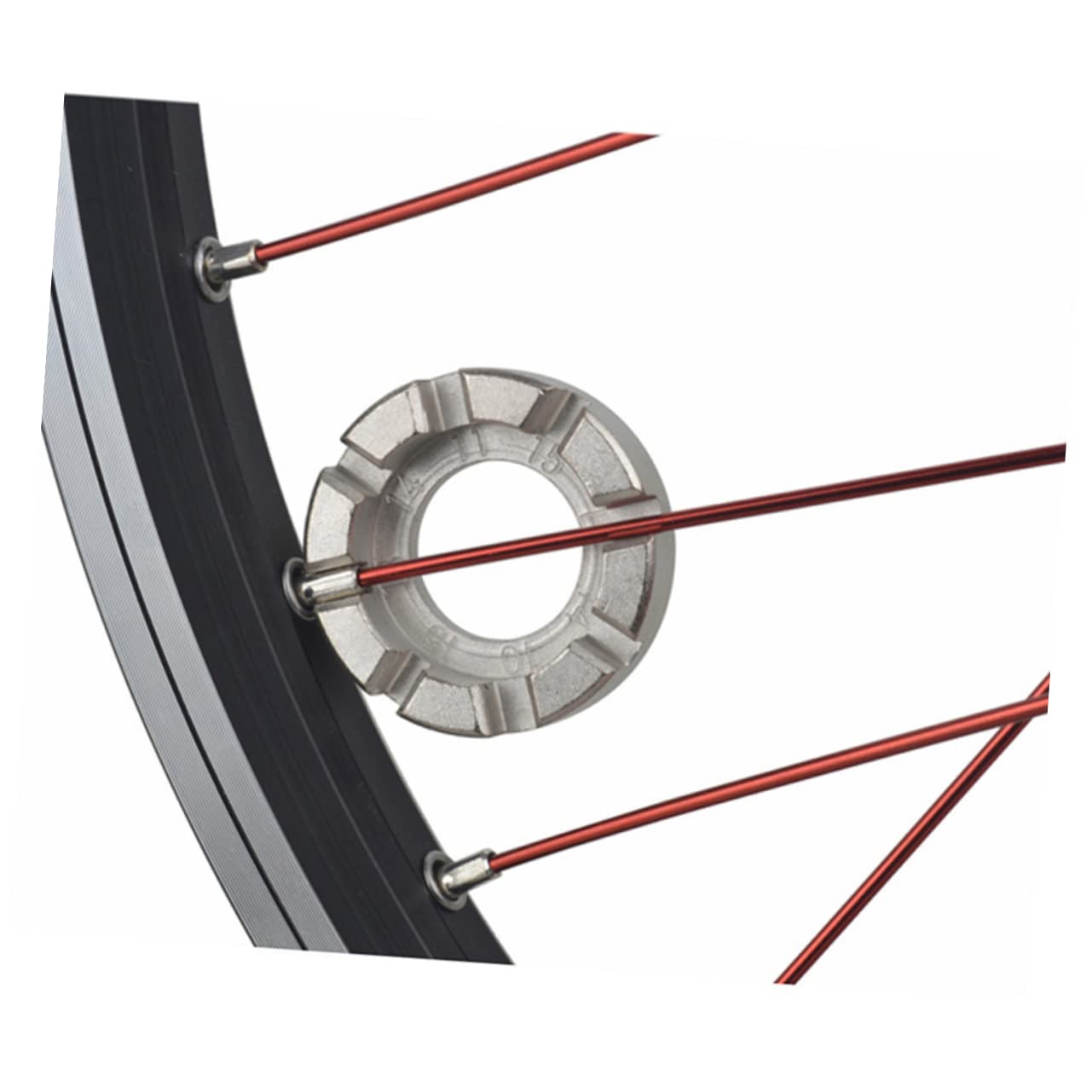 BESPORTBLE 3pcs 8 Bicycle Wrench for Rim Truing 8 Way Spanner Key Tool Essential for Wheel Building Random Style