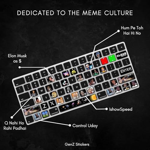 Image of GENZ Memes Keyboard Stickers Compatible for All Keyboards Laptop and Desktop, Laptop Keyboard Stickers (Memes)