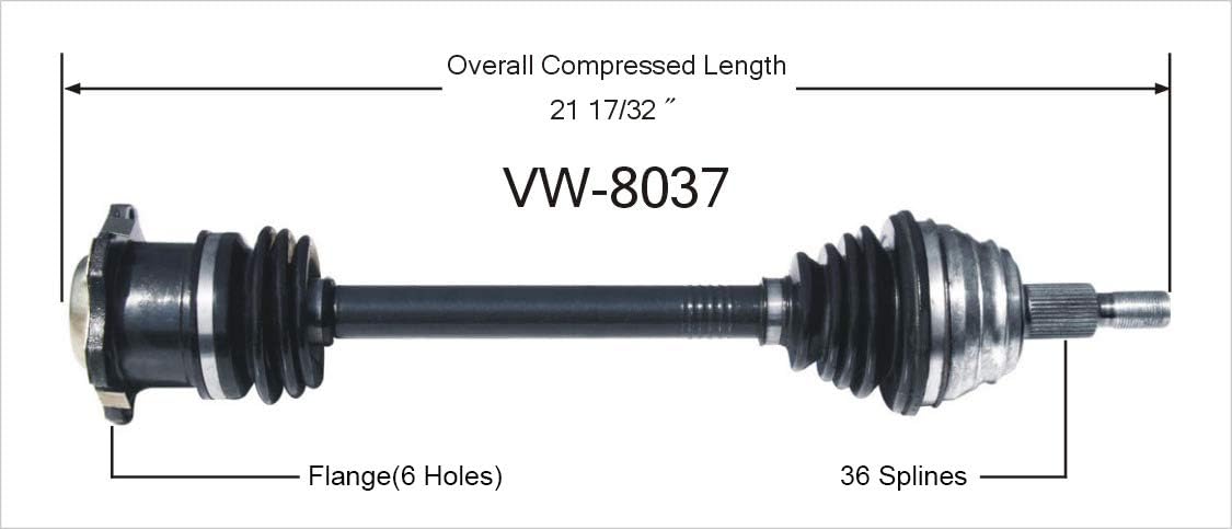 VW-8037 CV Axle Shaft