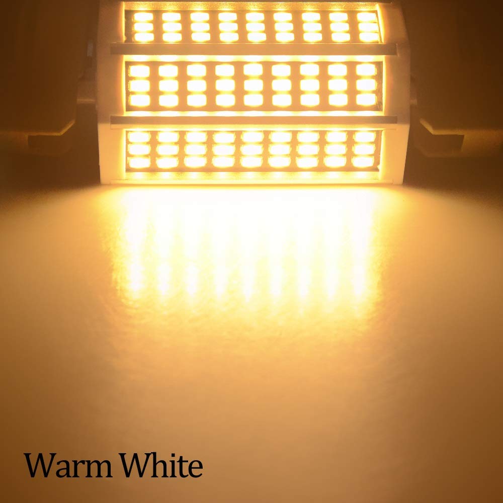 1fortunate Confezione da 5, Lampadina Faretto LED R7S 78/118/135/189mm Lampade Proiettore a Diodo LED AC220V R7S Senza Sfarfallio(Warm White,20W 189mm)
