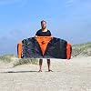 Wolkenstürmer® Paraflex Quad 4-Leiner Lenkmatte 1.7 in orange – „Ready to Fly“ Kite Drachen inkl. Handles – Vierleiner Lenkdrachen – Windtrainer zum Mountainboard Fahren