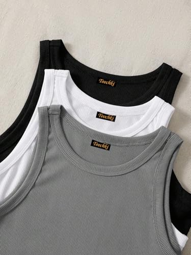 Image of Toochki Top for Women | Spandex Crop Tops | Black White Beige Grey | Short | Western | Pack of 3 Combo