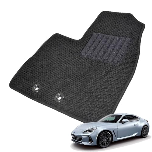 Kemmel スバル 新型BRZ ZD系 令和3年8月〜 MT車(マニュアル) 専用 フロアマット カーマット ロンド生地/ブラック (フロントのみ/刺繍ロゴなし)