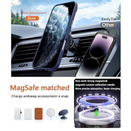 Image of Magnetic for iPhone 17 Air Phone Case, [Compatible with MagSafe], Screen Protector X1, [Military Grade Drop Protection],Matte Finish,Slim,Shockproof,Protective (Blue, iPhone 17 air)