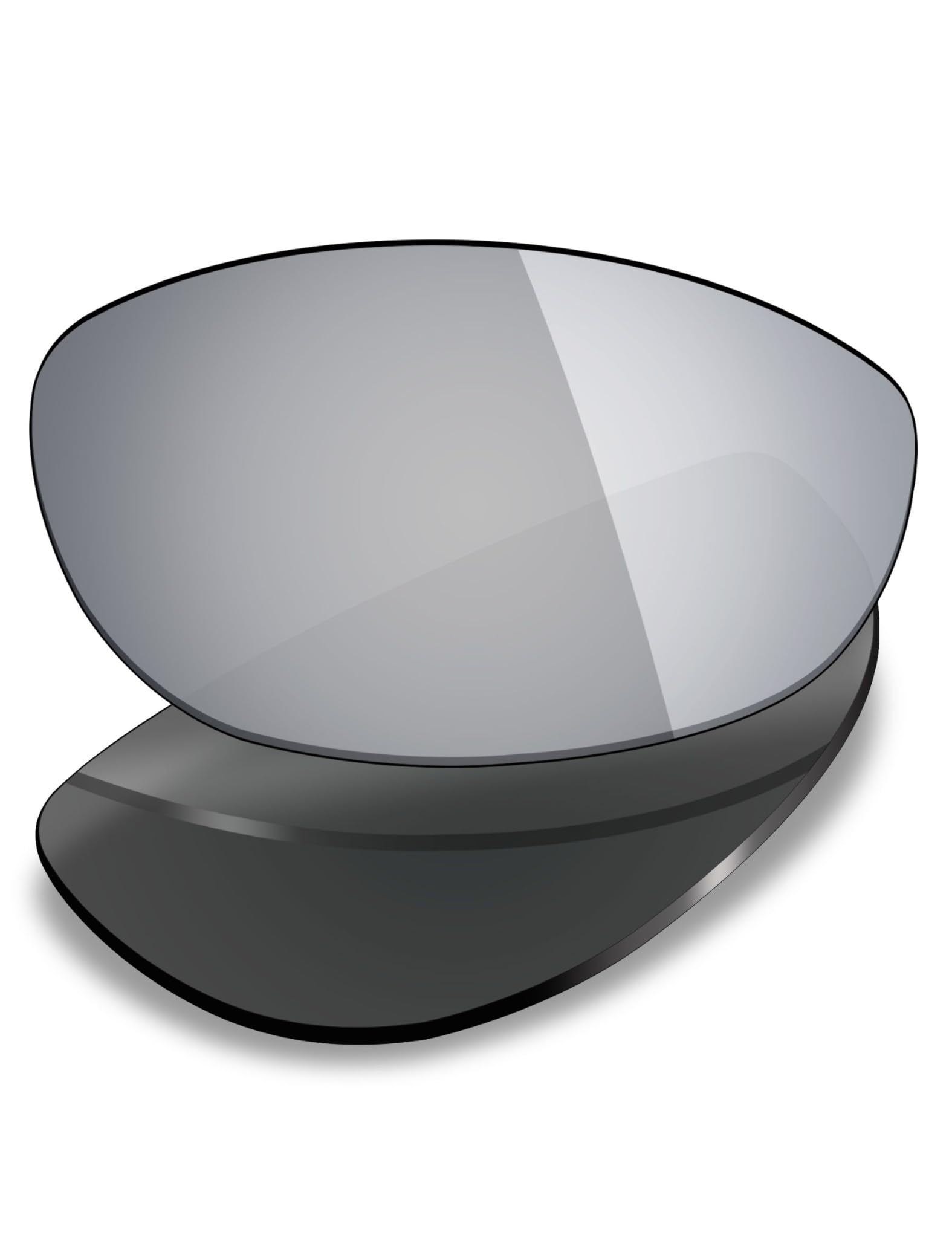Mryok Men's Non-Polarized - Silver Titanium Uv400 Replacet Lenses For Oakley Minute 2.0- Silver Titanium
