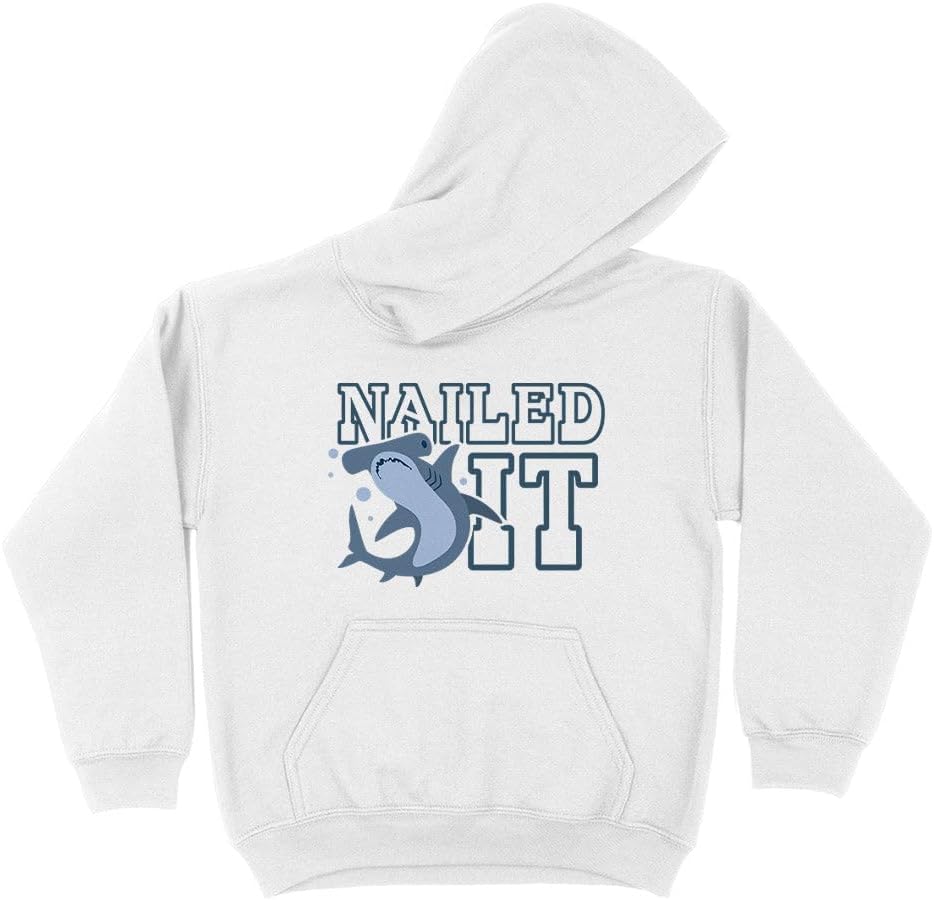 Nailed it Shark Hammerhead Kids Hoodie Sweatshirt Youth