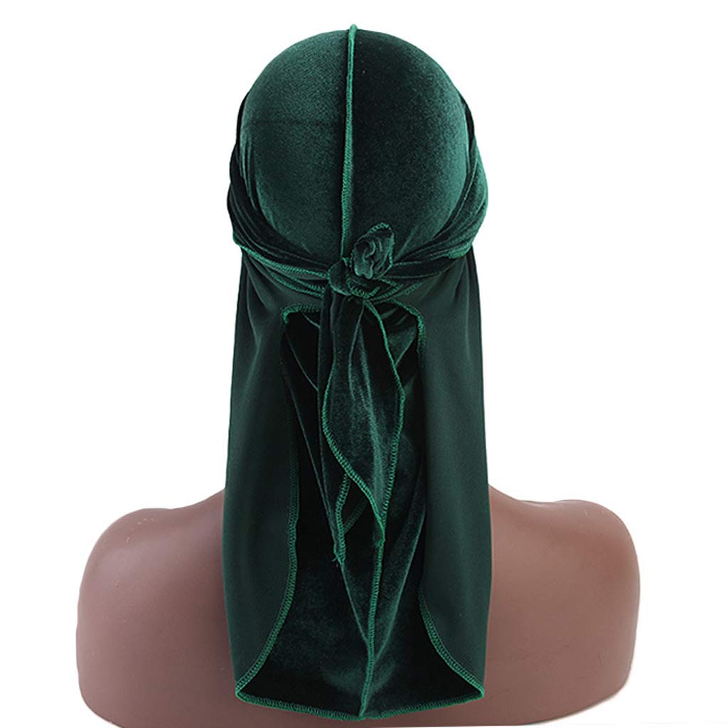 9pcs Unisex Cap Headwraps, Samt Soft Hut Kopftuch Kopfbedeckung mit Langem, Mehrfarbig