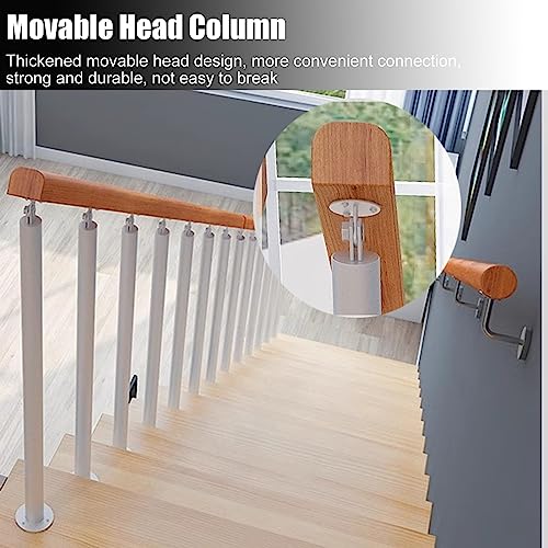 Rambarde d'escalier blanche réglable lot de 2 garde-corps extérieurs 20 cm