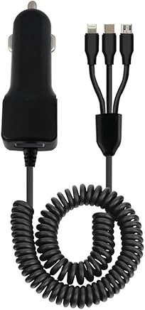 LR USB Cargador de Coche con Linea Cargador de Coche Tres en uno Cargador,Black LR USB Cargador de Coche con Linea Cargador de Coche Tres en uno Cargador,Black