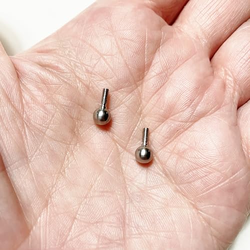 M00437-2 MOREZMORE 2pcs Single Ball Rod M2 Thread 5mm Ball 10 mm Length for Ball and Socket Stop Motion Puppet Armature Humanly Posable Armature Parts HPA