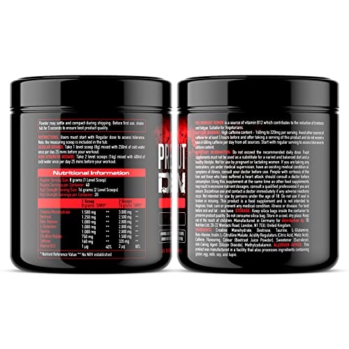 Pre Workout Demon - Advanced Pre-Workout Energy Powder with Creatine, Caffeine, Beta-Alanine & Glutamine, Berry Blast, 360g - 40 Servings - Image 5