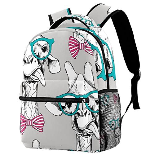 Sac à dos voyage rose girafe idéal pour le campus