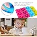 Silicone Donuts Baking Pan Set of 3, Non-stick Round and Flower Donut Molds, Durable Kitchen Accessories for Cake Biscuit Bagels Muffins (6 Cavity)