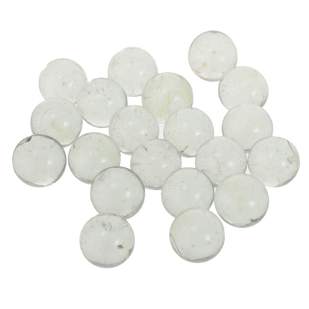 UJEAVETTE 20X 16Mm Clear Glass Marbles Kids Game Toy Vase Fish Tank Decor Transparent-image-35