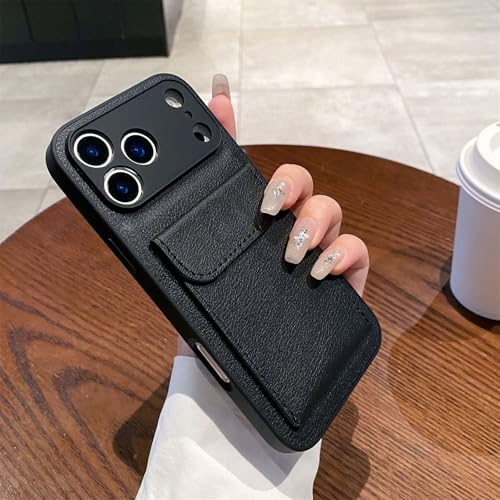 �yWAYYWP�z�K�p iPhone 17 Pro max �P�[�X �J�[�h���[ ���킢�� �w�� �蒠�^ ��phone17Promax case ���� PU���U�[ �X�^���h�@�\ �ϏՌ� ����h�~ �C�菝�h�~ �����h�~ �J���������Y�ی� ���^ �y�� ���z�^ ����