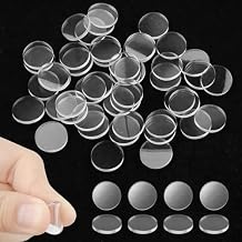 Glass Table Top Anti Slip Pads, 50 Pcs Glass Table Top Bumpers, Clear Rubber Bumpers, Glasses Tables Silicone Pads for Glasses Tables Tops, Photo Frame, Furniture,Kitchen Cabinets-2mm ThicknessRound