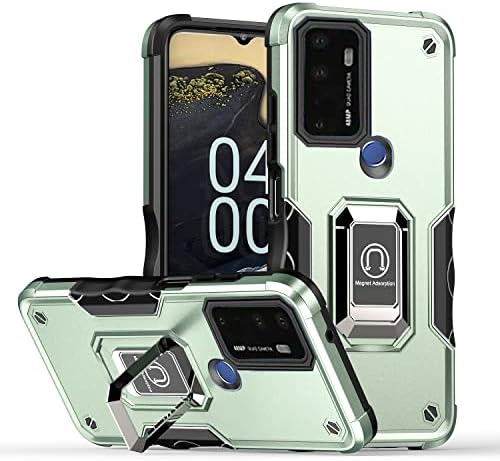 Vatkyc for Cricket Dream 5G / AT&T Radiant Max 5G / Cricket Innovate 5G Case, Military-Grade Slim Fit Phone Case with Ring Magnetic Car Mount Kickstand, Green