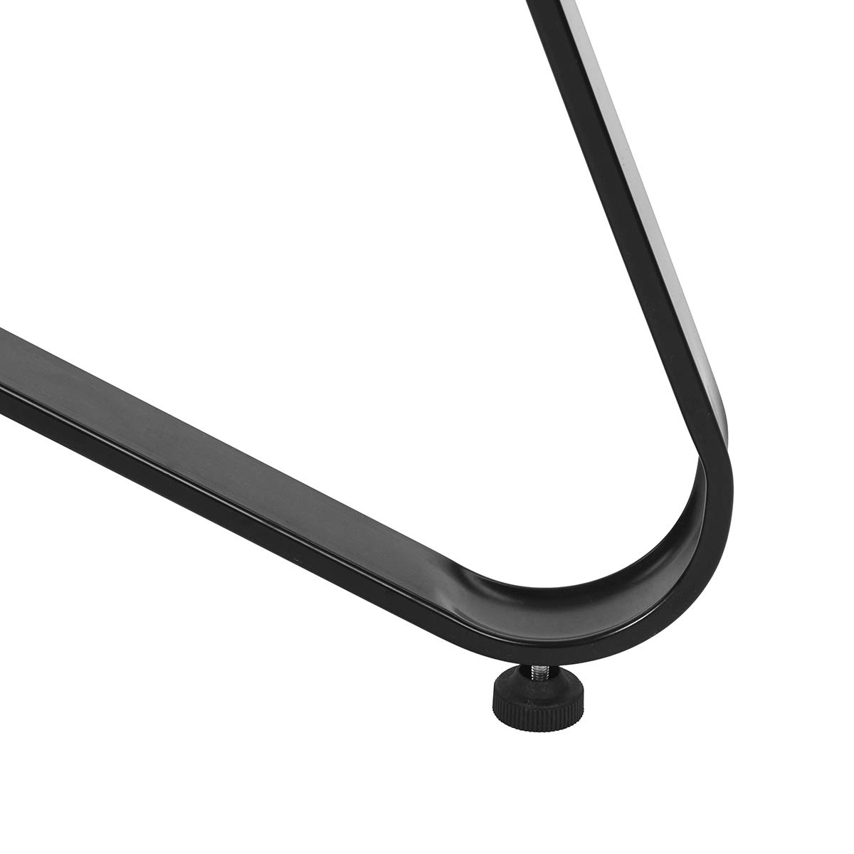 FurnitureR - Mesas de Servicio de jardín, diseño Redondo Minimalista con Bandeja de Cristal Templado de 80 cm, Mesa Baja de Metal para jardín, balcón, terraza, Bistro, Patio, 80 x 80 x 40 cm
