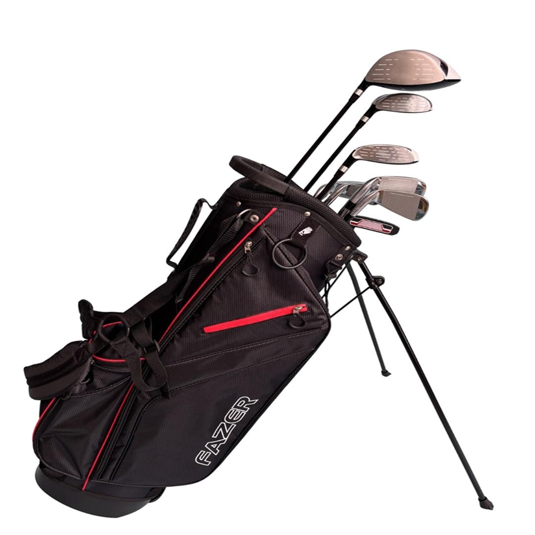 Fazer CTR25 - Set da golf da uomo, destrorsi, in legno da fairway, ibrido, ferri oversize, putter, mazza da golf, borsa con supporto, set completo di mazze da golf per principianti e giocatori