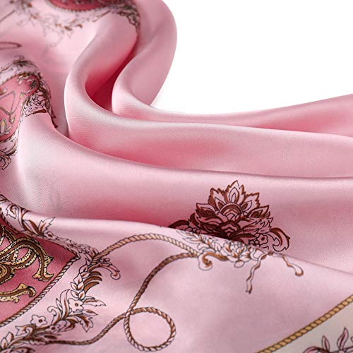 Skinny Silk Like Hair Scarf for Women Head Wrap Ribbon Handbag Neck Satin Scarves Gift Packed4