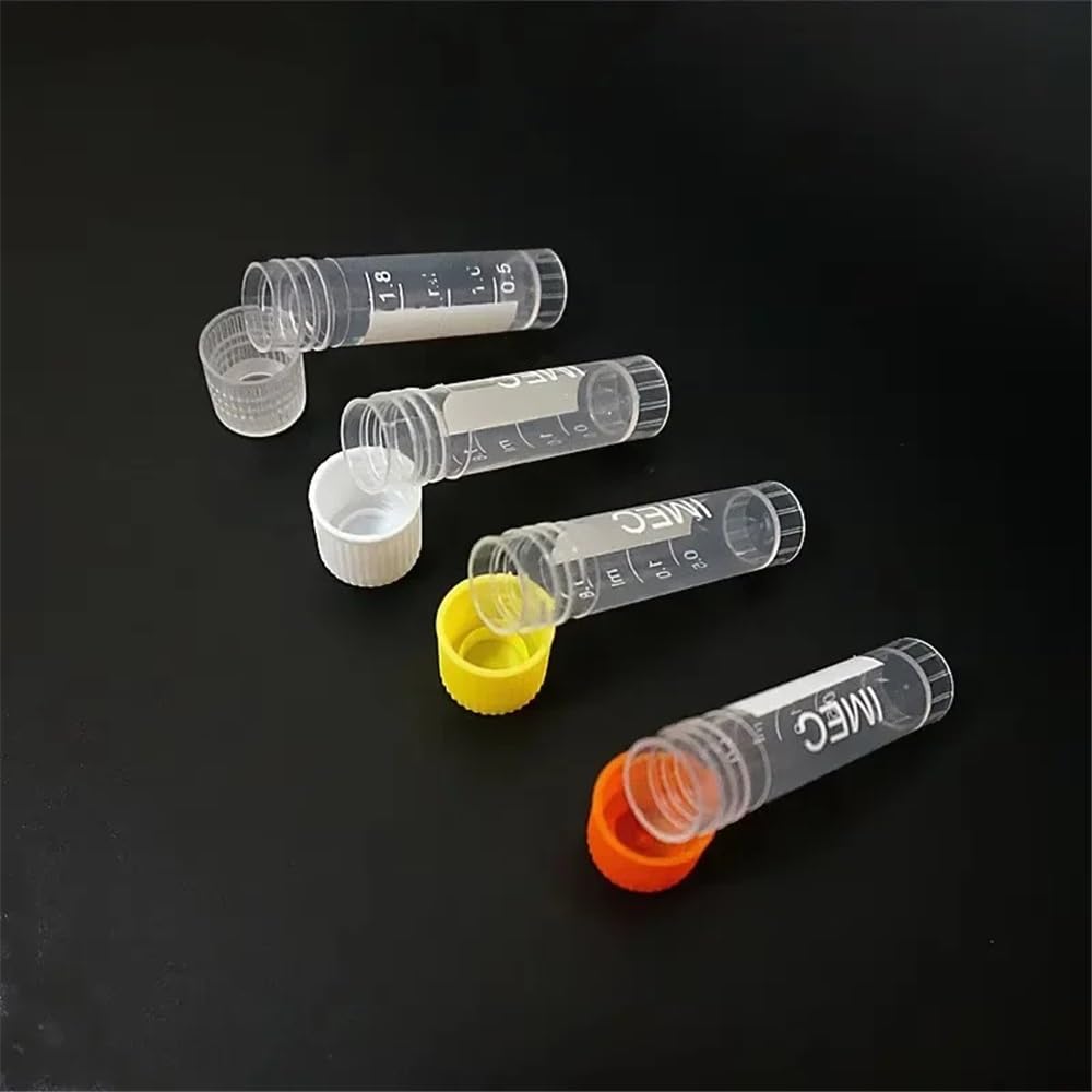 Equipos y suministros de laboratorio Lote de 500 crioviales plástico 1,8 ml con junta y tapa color