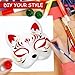 15Pcs Diy Blank Cat Face Masks, Paintable Pulp Masquerade Masks for Halloween, Party Decorations, Cosplay, and Craft Activities
