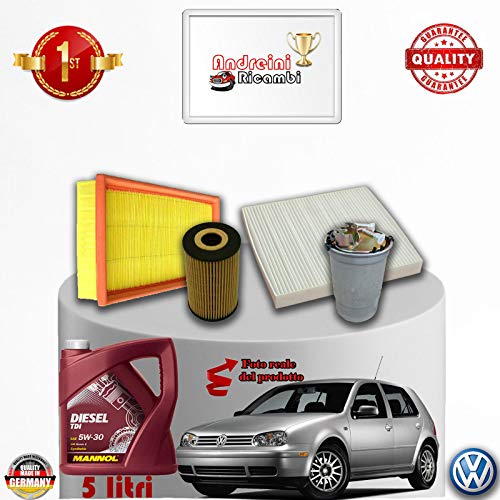  KIT TAGLIANDO FILTRI + OLIO GOLF IV 1.9 TDI 74KW 100CV DAL 2000 -> 2007