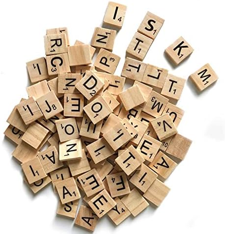 ISKM 500 Pcs Wood Letter Tiles 5 Complete Sets of Wood Tiles - Perfect for Crafts, Letter Tiles, Spelling by Clever Delights