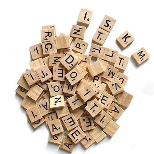 500 Pcs Wood Scrabble Tiles Scrabble Letters 5 Complete Sets of Wood Tiles - Perfect for Crafts, Letter Tiles, Spelling by Clever Delights