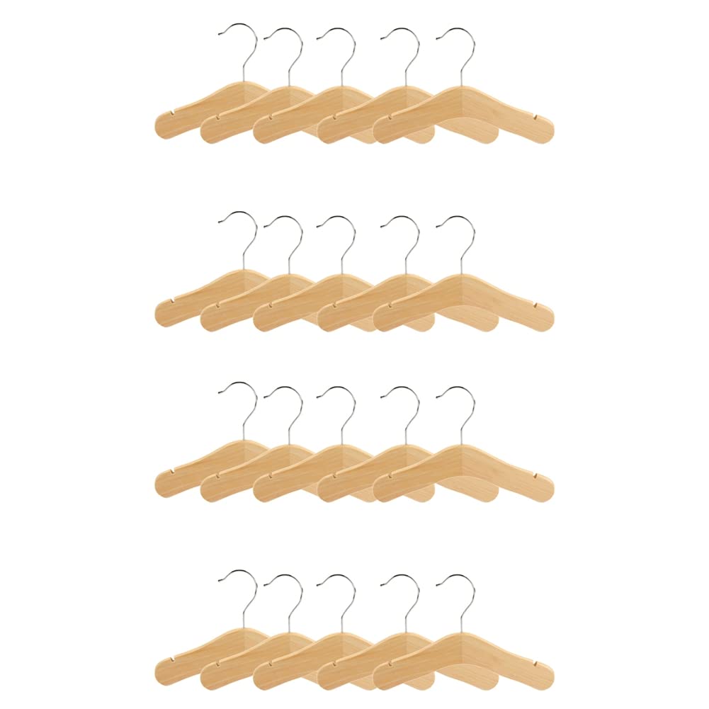 Lot de 20 cintres en bois pour , cintres pour enfants, design à épaules crantées pour vêtements d'enfants, cintres décoratifs, petits