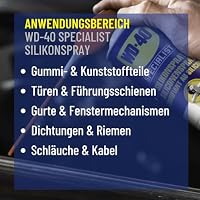 WD-40 Specialist Silikonspray 300 ml – Schmierung & Schutz für Gummi, Kunststoff & Metall, Wasserabweisend, nicht fettend – Ansicht 6
