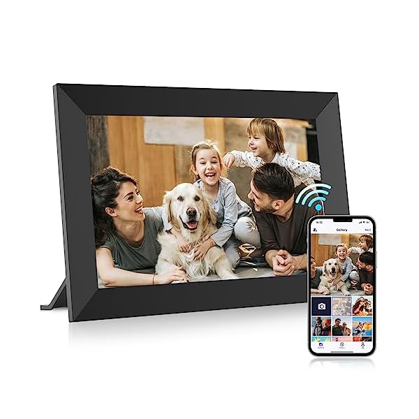 Uhale Digital Picture Frame 32GB Storage 10.1 Inch WiFi Electronic Photo Frame SD Card Slot Desktop IPS Touch Screen HD Display Auto-Rotate Slideshow Share Videos Photos Send Wishes Remotely