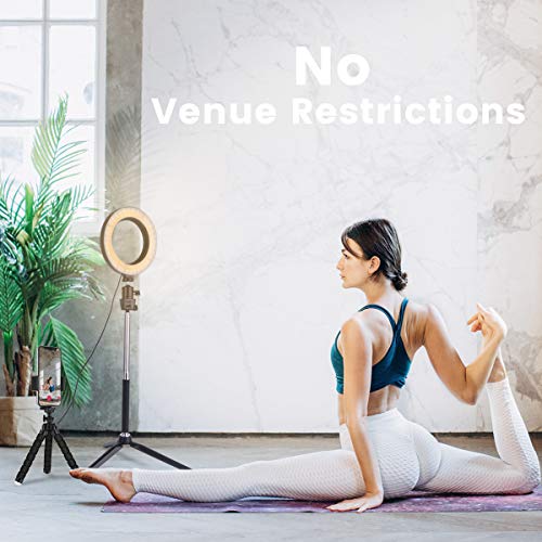 Ringlicht mit Stativ, 6" LED Ringleuchte mit Fernbedienung und Handyhalter Selfie Fotoleuchte 3 Farbe und 10 Helligkeitsstufe für Live-Streaming YouTube Tiktok Makeup – Bild 7