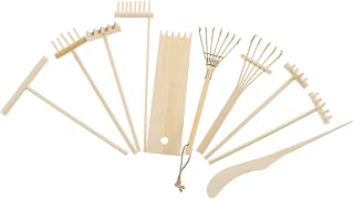Yardwe Sand Table Bamboo Rake Desk Accessories Dining Table Accessories Zen Garden Accessories Sandbox Sand Play Toy Zen Gardening Rake Japanese Zen Garden Tools Zen Garden Rakes 10pcs