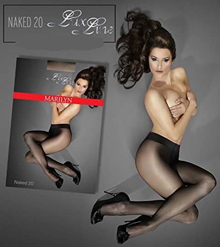 Marilyn Naked Silky Luxe Pantyhose 20 Denier (Black,L) #TOP2