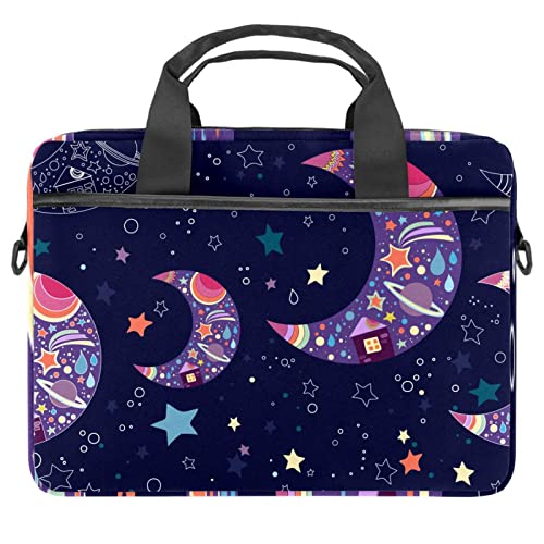 Sac bandoulière portable 13-14.5 pouces Cameleon motif jungle lune