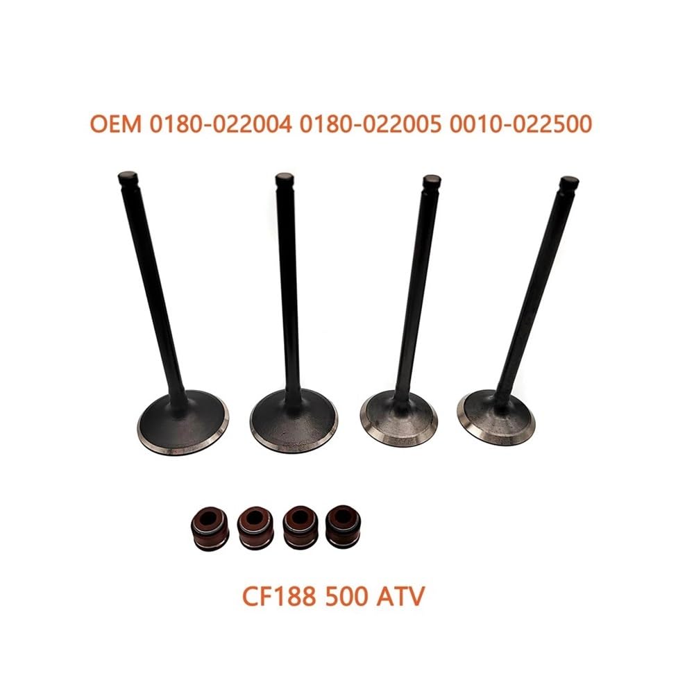 YHNNH Set di anelli di tenuta della valvola di aspirazione e scarico stelo valvola 0180-022004 0180-022005 0010-022500 Adatto for modelli CF500 CF188 CF 500 ATV UTV Sostituzione