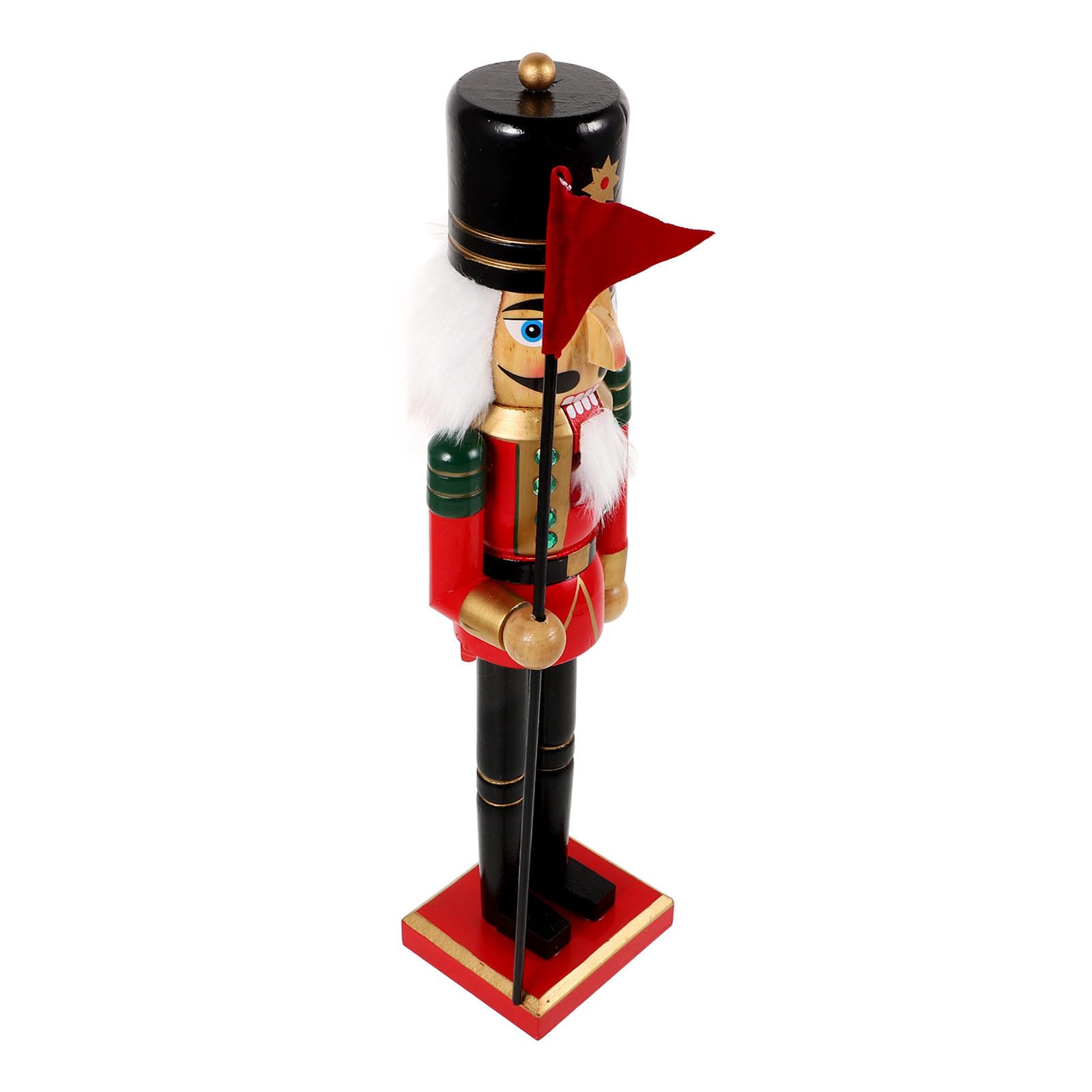 TOYANDONA 3 Piezas Cascanueces de Madera Navideños de Escritorio, Soldado